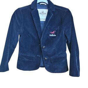 Hollister XS Corduroy Blazer Black Vintage